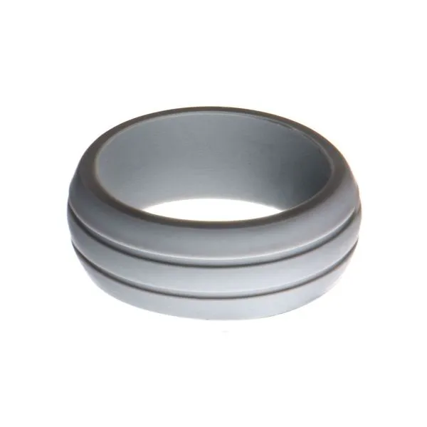 Men's Silicone Safety Bands for Active Lifestyles in Grey Image 2 Alan Miller Jewelers Oregon, OH