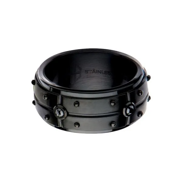 2.5mm Black Genuine Diamond Black IP Ring Image 2 Daniel Jewelers Brewster, NY