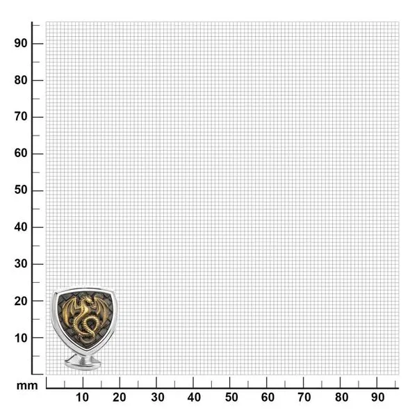 Polished Steel Frame with Black IP Pattern Antique Stamped Brass Dragon Cufflinks Image 3 Morin Jewelers Southbridge, MA