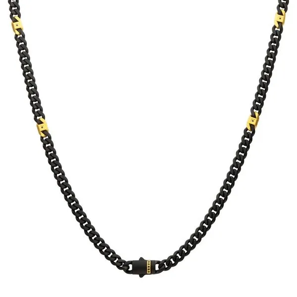 6mm Black IP Steel Matte Finish Miami Cuban Chain Necklace Image 2 Woelk's House of Diamonds Russell, KS