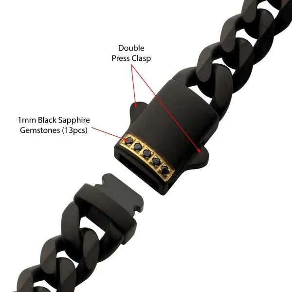 6mm Black IP Steel Matte Finish Miami Cuban Chain Necklace Image 4 Spath Jewelers Bartow, FL