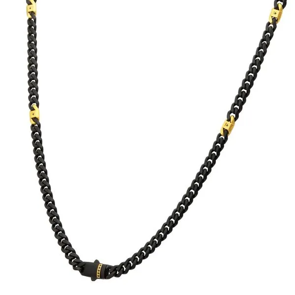 6mm Black IP Steel Matte Finish Miami Cuban Chain Necklace Image 3 Woelk's House of Diamonds Russell, KS