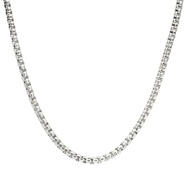 5mm Bold Box Chain Necklace Image 2 Alan Miller Jewelers Oregon, OH