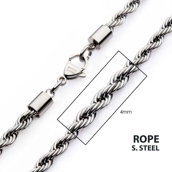 4mm Steel Rope Chain Necklace Rihner's Jewelry Gretna, LA