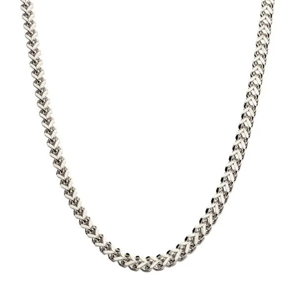 4mm Steel Franco Chain Necklace Image 2 Spath Jewelers Bartow, FL