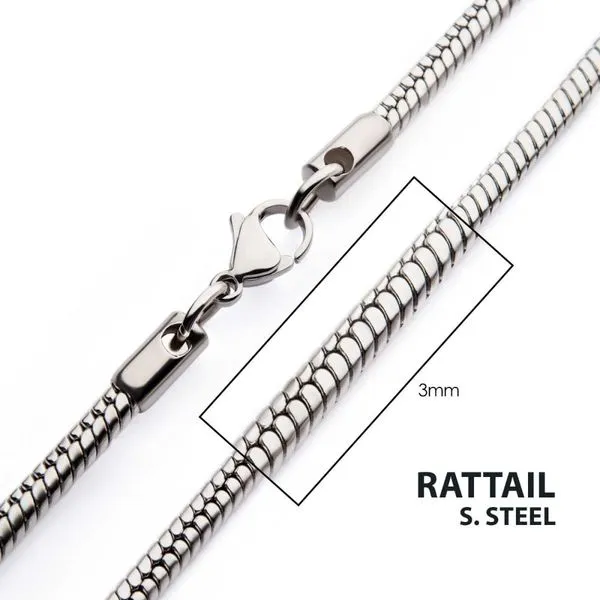 3mm Steel Rattail Chain Necklace Alan Miller Jewelers Oregon, OH