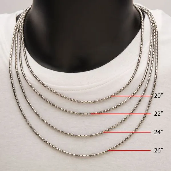 3mm Steel Boston Link Chain Necklace Image 3 Spath Jewelers Bartow, FL