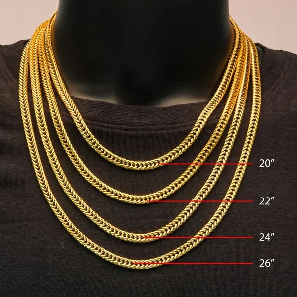 6mm 18Kt Gold IP Foxtail Chain Necklace Image 3 Cellini Design Jewelers Orange, CT