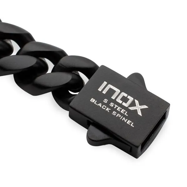 8mm Black IP Steel Miami Cuban Chain Necklace with 1mm CNC Set Black Spinel Image 3 Rihner's Jewelry Gretna, LA