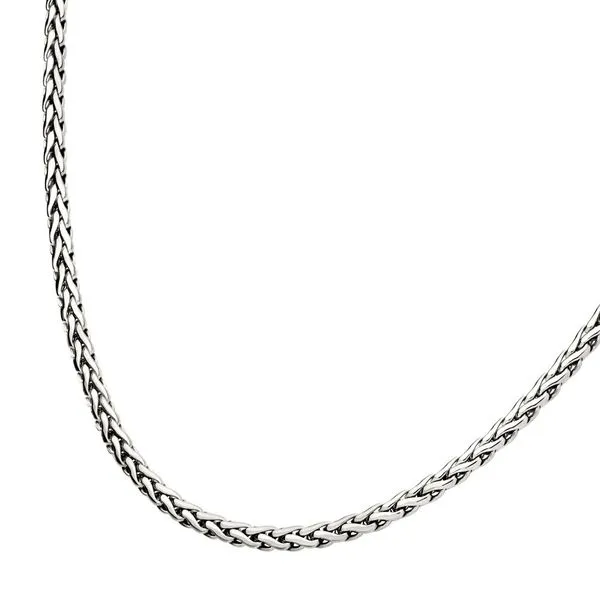 5mm High Polished Finish Stainless Steel Spiga Chain Necklace Image 3 Cellini Design Jewelers Orange, CT