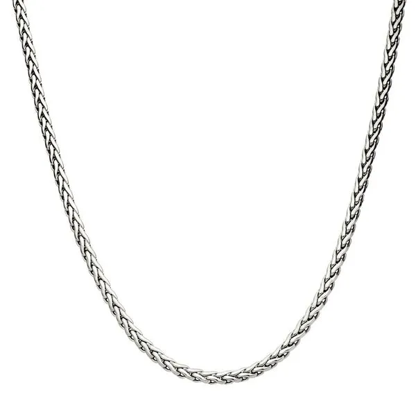 5mm High Polished Finish Stainless Steel Spiga Chain Necklace Image 2 Banks Jewelers Burnsville, NC