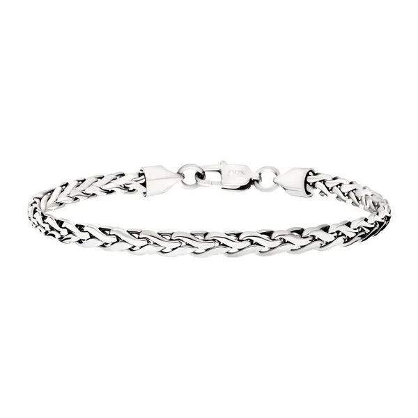 5mm High Polished Finish Stainless Steel Spiga Chain Bracelet Daniel Jewelers Brewster, NY