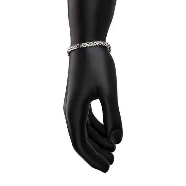 5mm High Polished Finish Stainless Steel Spiga Chain Bracelet Image 4 Daniel Jewelers Brewster, NY