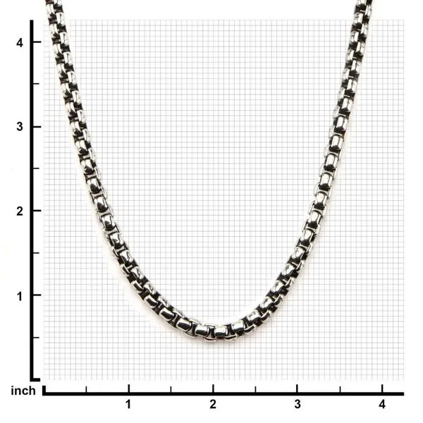 3mm Black Oxidized Bold Box Chain Image 3 Carroll's Jewelers Fort Lauderdale, FL