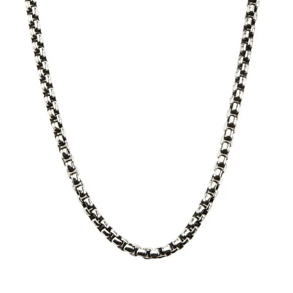3mm Black Oxidized Bold Box Chain Rihner's Jewelry Gretna, LA