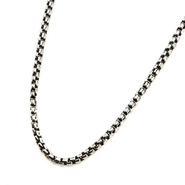 3mm Black Oxidized Bold Box Chain Image 2 Cellini Design Jewelers Orange, CT