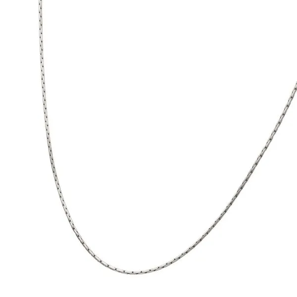 1.5mm 925 Italy Silver Black Rhodium Plated Brushed Satin Finish Boston Chain Necklace Image 3 Alan Miller Jewelers Oregon, OH
