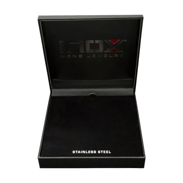 Gun Metal IP Steel Matte Finish Deer Antler Inlay with CZ Cross Pendant Image 5 Spath Jewelers Bartow, FL