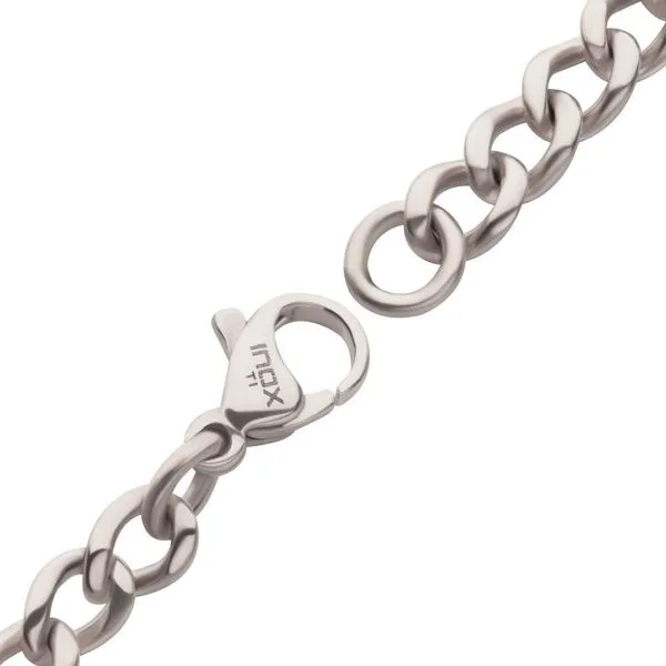 4.35mm Titanium Flat Curb Chain Bracelet Image 3 Alan Miller Jewelers Oregon, OH