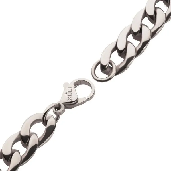 7.4mm Titanium Curb Chain Bracelet Image 3 Alan Miller Jewelers Oregon, OH