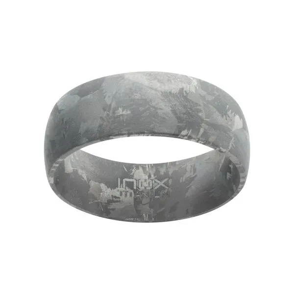 Titanium Frosted Ring Image 2 Daniel Jewelers Brewster, NY