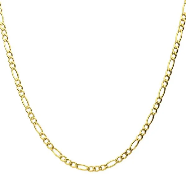 4.7mm 18Kt Gold IP Titanium Figaro Chain Necklace Image 2 Daniel Jewelers Brewster, NY