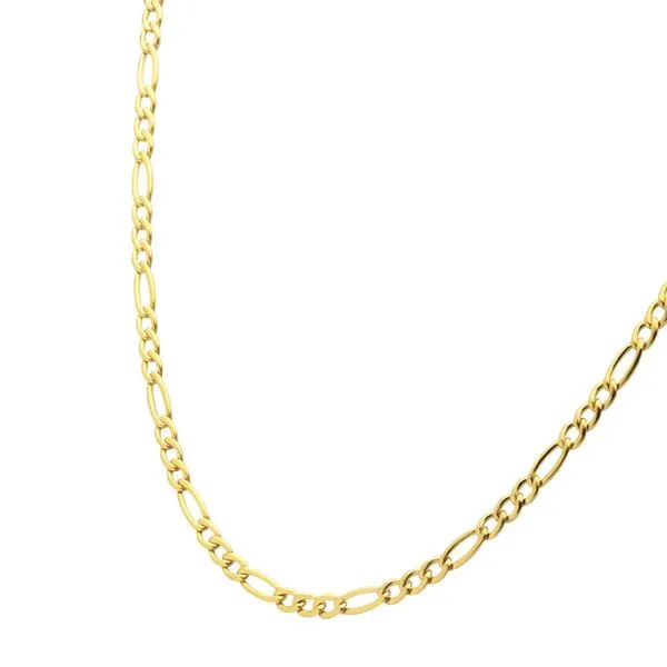 4.7mm 18Kt Gold IP Titanium Figaro Chain Necklace Image 3 Daniel Jewelers Brewster, NY