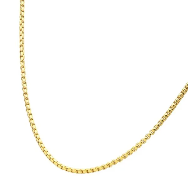 3mm 18Kt Gold IP Titanium Box Chain Necklace Image 3 Rihner's Jewelry Gretna, LA