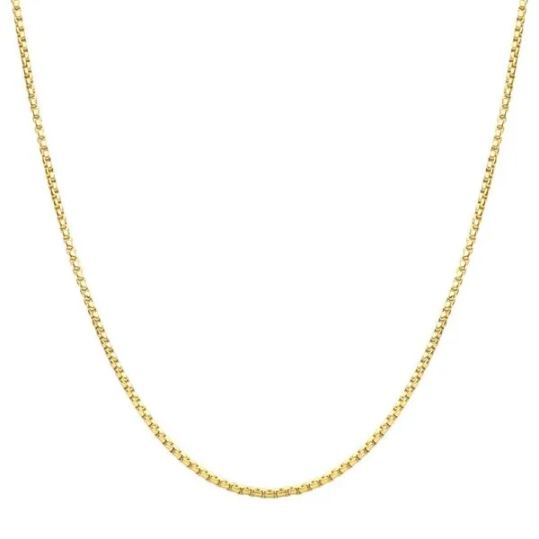 3mm 18Kt Gold IP Titanium Box Chain Necklace Image 2 Thomas A. Davis Jewelers Holland, MI