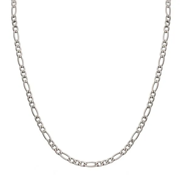 4.7mm Titanium Figaro Chain Necklace Image 2 Cellini Design Jewelers Orange, CT