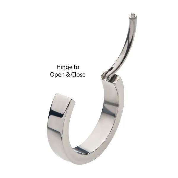 Titanium with Design 2.5mm Thick Hinged Segment Clicker Image 3 Spath Jewelers Bartow, FL