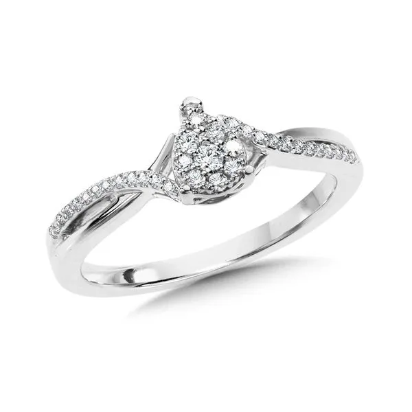 Spiral Pear-Shaped Cluster Diamond Engagement Ring Shipley's Fine Jewelry Hampstead, MD