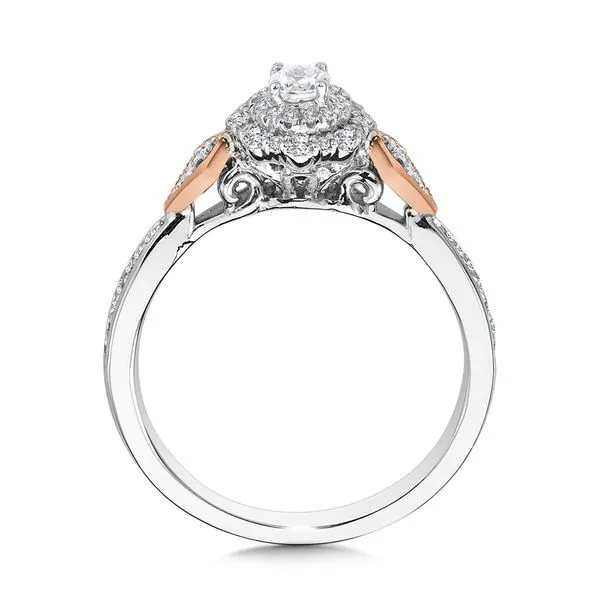 Two Tone, Vintage, Double Halo Engagement Ring Image 2 Shipley's Fine Jewelry Hampstead, MD
