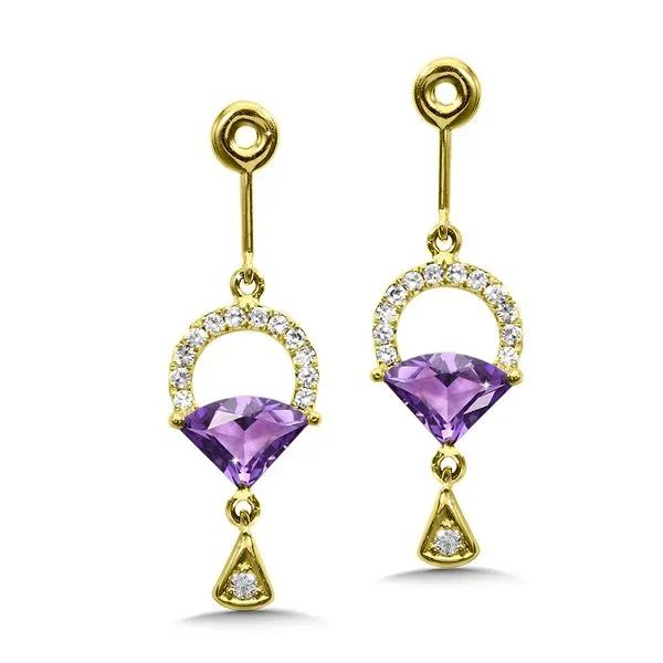 Horseshoe Diamond and Amethyst Earrings Grayson & Co. Jewelers Iron Mountain, MI