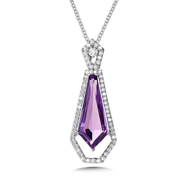 Geometric Amethyst and Diamond Pendant Grayson & Co. Jewelers Iron Mountain, MI