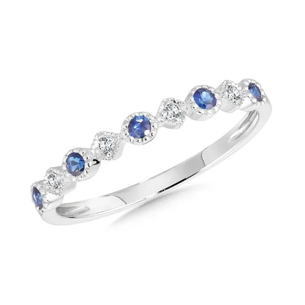 14K Sapphire & Diamond Stackable Ring Gold Mine Jewelers Jackson, CA