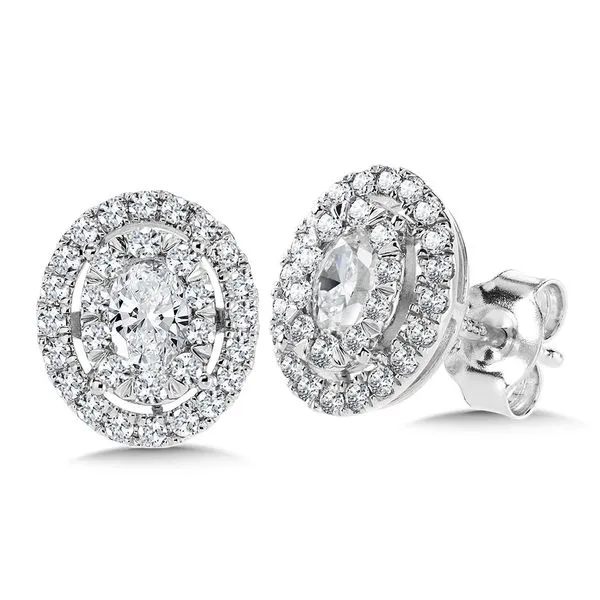 Oval Diamond Mirage Halo Studs Grayson & Co. Jewelers Iron Mountain, MI