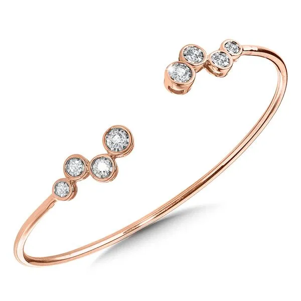 Graduating Bezeled Miracle-Plated Diamond Bangle Grayson & Co. Jewelers Iron Mountain, MI