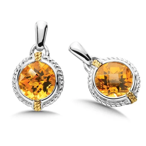 Sterling Silver & 18K Gold Citrine Earrings Gold Mine Jewelers Jackson, CA