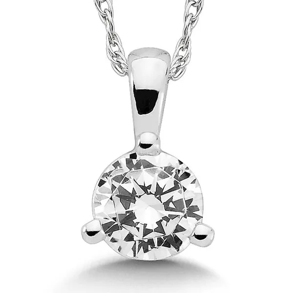 Three Prong Diamond Solitaire Necklace Shipley's Fine Jewelry Hampstead, MD