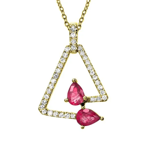 Diamond & Pear-Shaped Ruby Pendant Grayson & Co. Jewelers Iron Mountain, MI