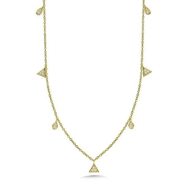 Pear & Triangle Accented Diamond Chain Necklace Grayson & Co. Jewelers Iron Mountain, MI