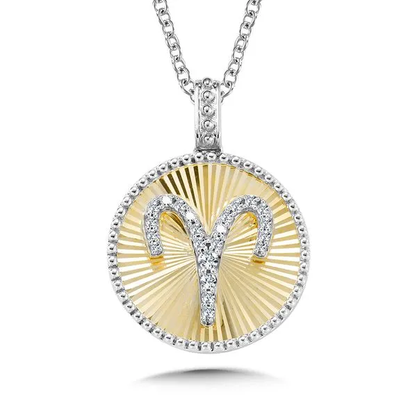 14K Diamond Zodiac Pendant - Aries Grayson & Co. Jewelers Iron Mountain, MI