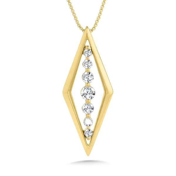 14K Graduating Diamond Geometric Pendant Grayson & Co. Jewelers Iron Mountain, MI
