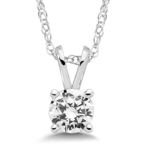Four Prong Diamond Solitaire Necklace Grayson & Co. Jewelers Iron Mountain, MI