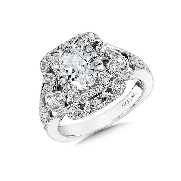 Vintage Double Halo Diamond Engagement Ring Midtown Diamonds Reno, NV