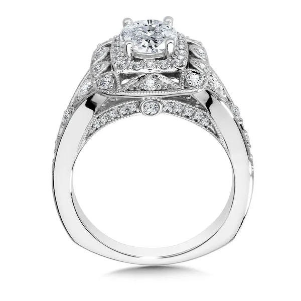 Vintage Double Halo Diamond Engagement Ring Image 2 Sanders Jewelers Gainesville, FL
