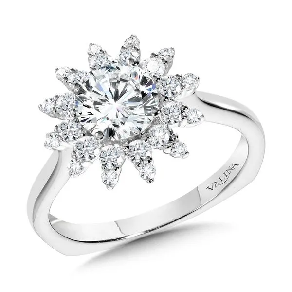 Floral Halo Diamond Engagement Ring Midtown Diamonds Reno, NV