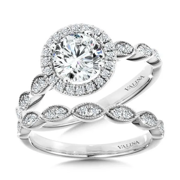 Scalloped Milgrain Diamond Wedding Band Image 2 Midtown Diamonds Reno, NV