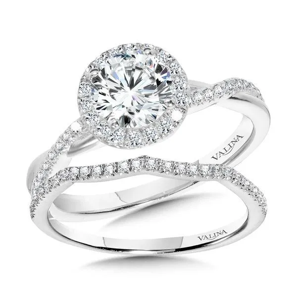 Crisscross Round Halo Engagement Ring Image 4 Gold Mine Jewelers Jackson, CA
